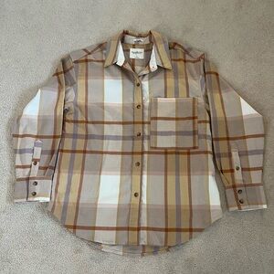 Abercrombie & Fitch Brown Tan Casual Button Down Shirt